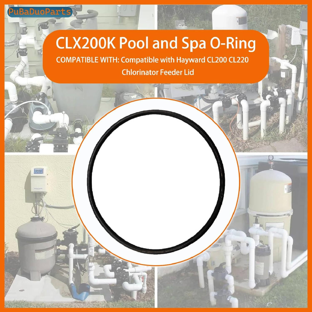 Black CLX200K pool and spa feeder lid O-ring