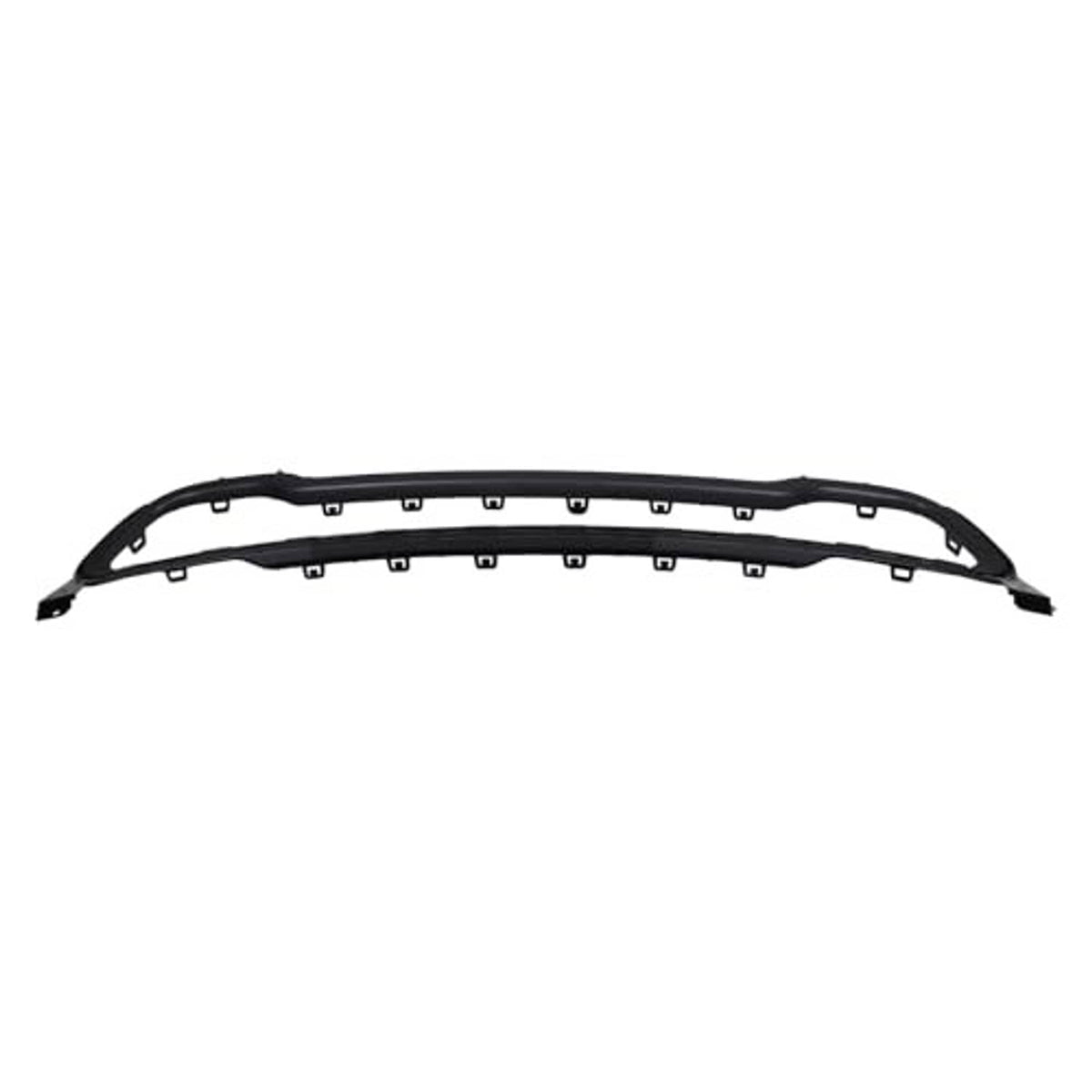Black grille back frame with mounting clips along the top edge