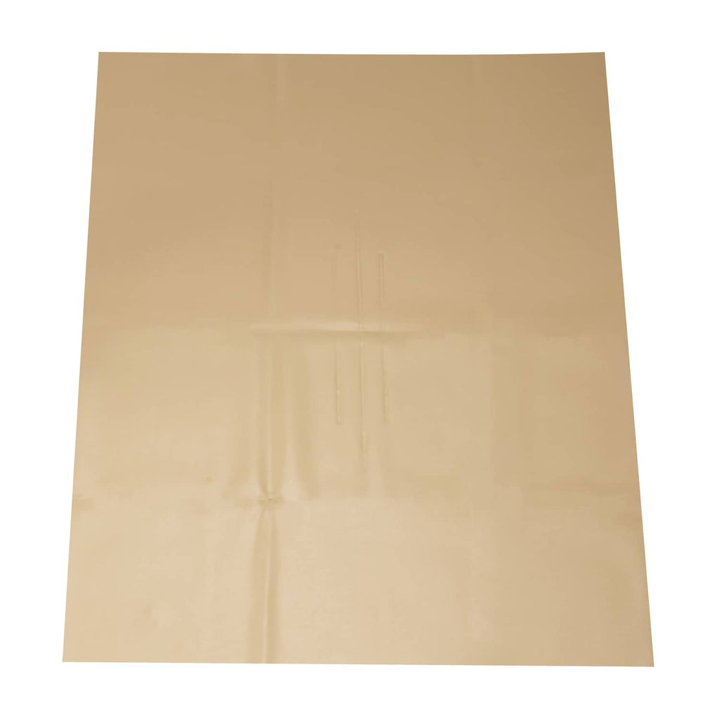 Tan seat back cover panel with stitched or embossed detail lines