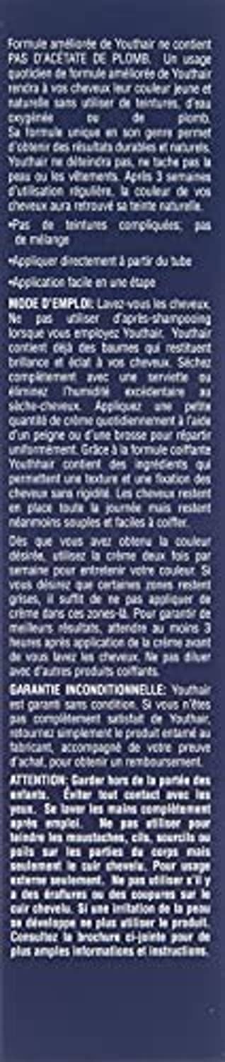 Guarantee and directions text panel on conditioning creme label