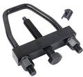 Black torsion key tool with U-shaped handle and threaded adjustment bolts