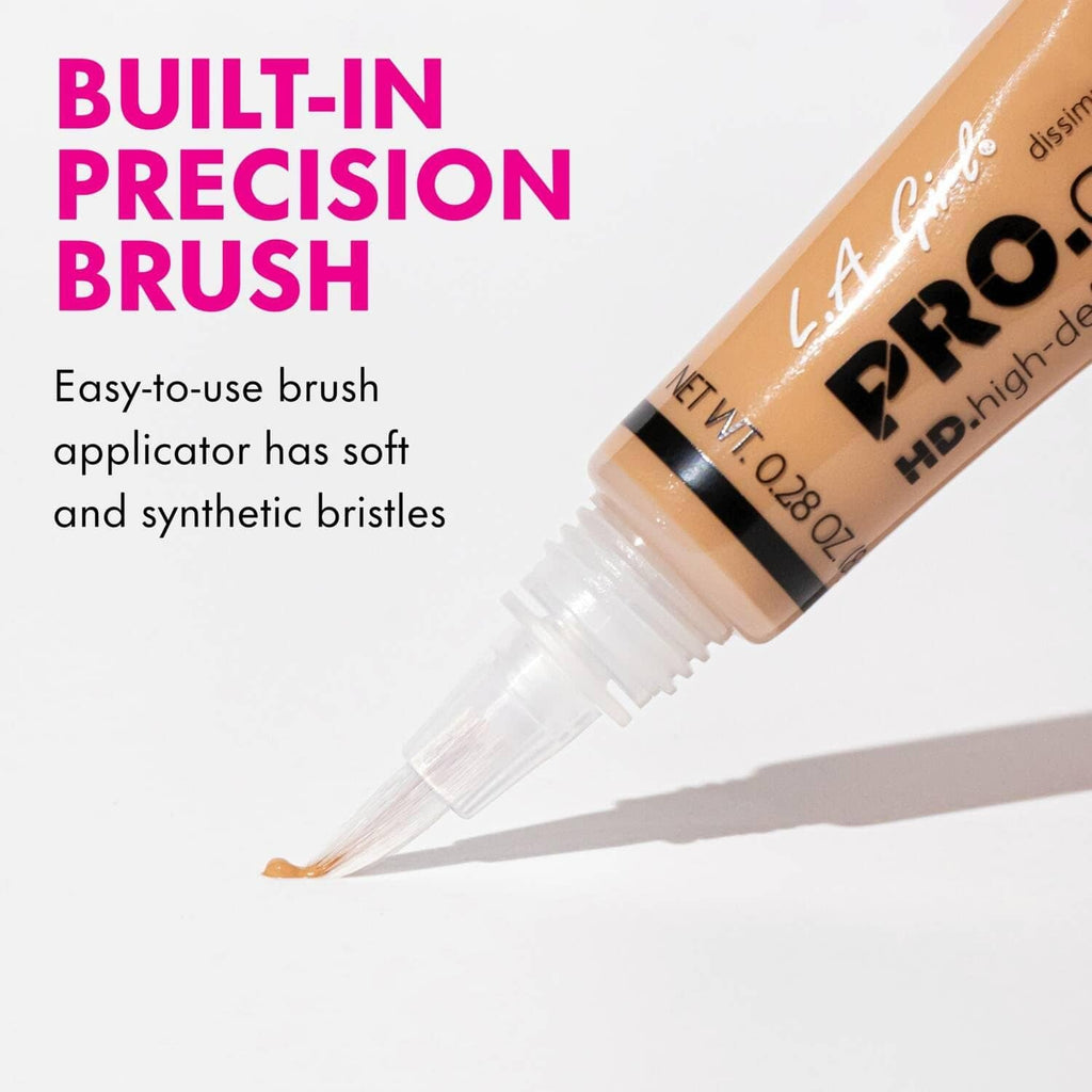 Cool tan concealer with built-in precision brush applicator and nozzle