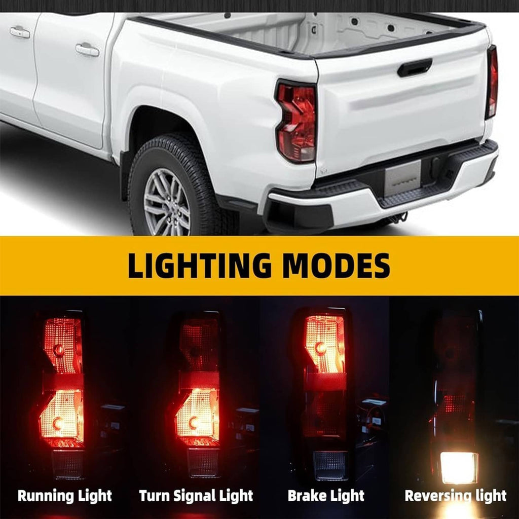 Tail lights with multiple lighting modes: running, turn, brake, and reverse