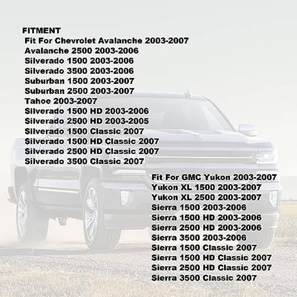 Door reflector panel fitment compatibility list for selected trucks and years