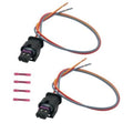 2-pin license plate light wiring pigtail connector with prewired leads and terminals