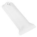 White refrigerator water filter lid with snap-in mounting slot