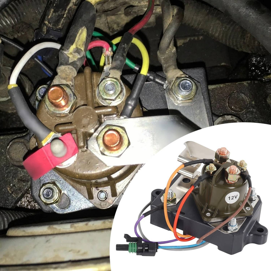 Glow plug controller relay installed near engine components with connected wiring