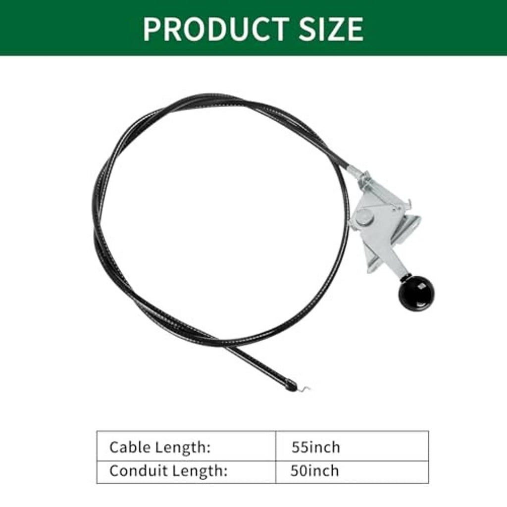 Throttle control cable, 55-inch cable length with 50-inch conduit