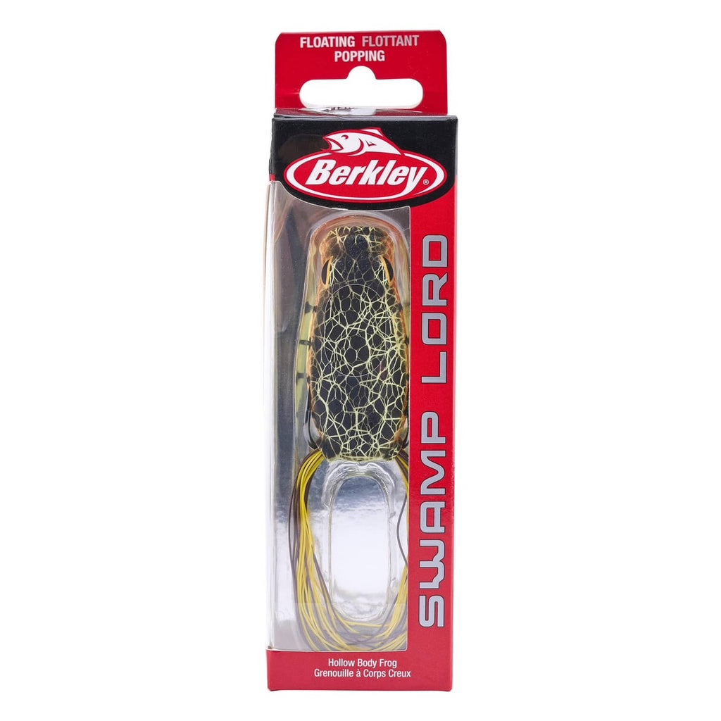 Berkley Swamp Lord popping frog lure blister pack, MP Lure in chartreuse perch