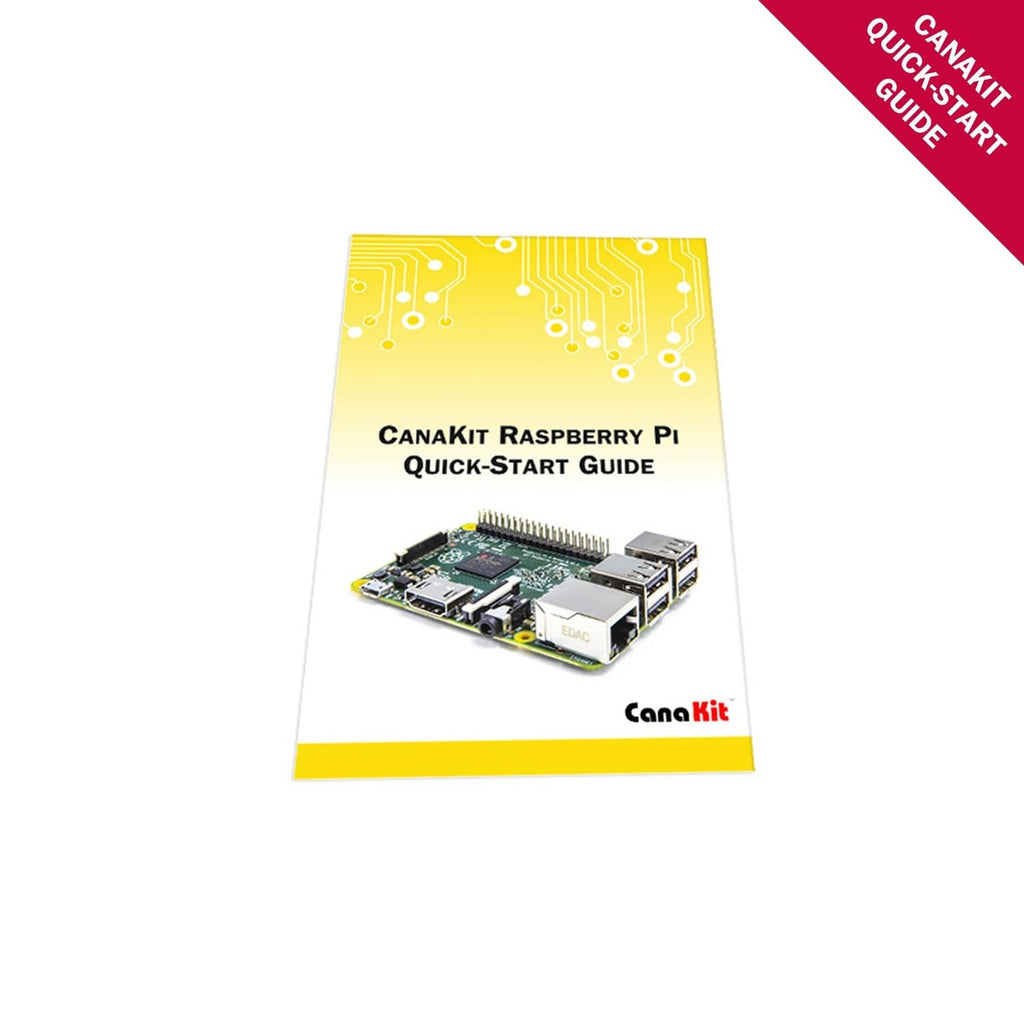 Canakit Raspberry Pi quick-start guide booklet with circuit board cover image