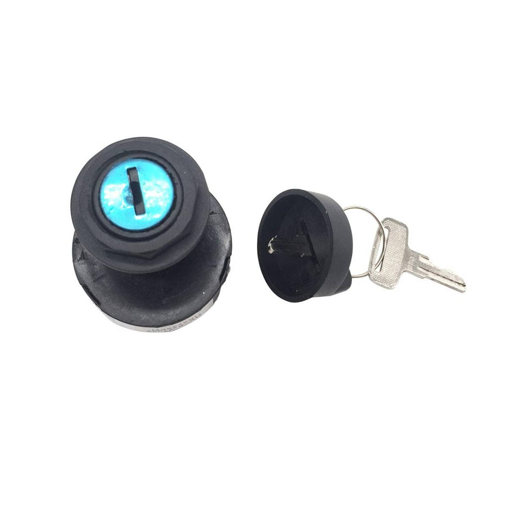 Ignition switch with illuminated blue position and two matching keys