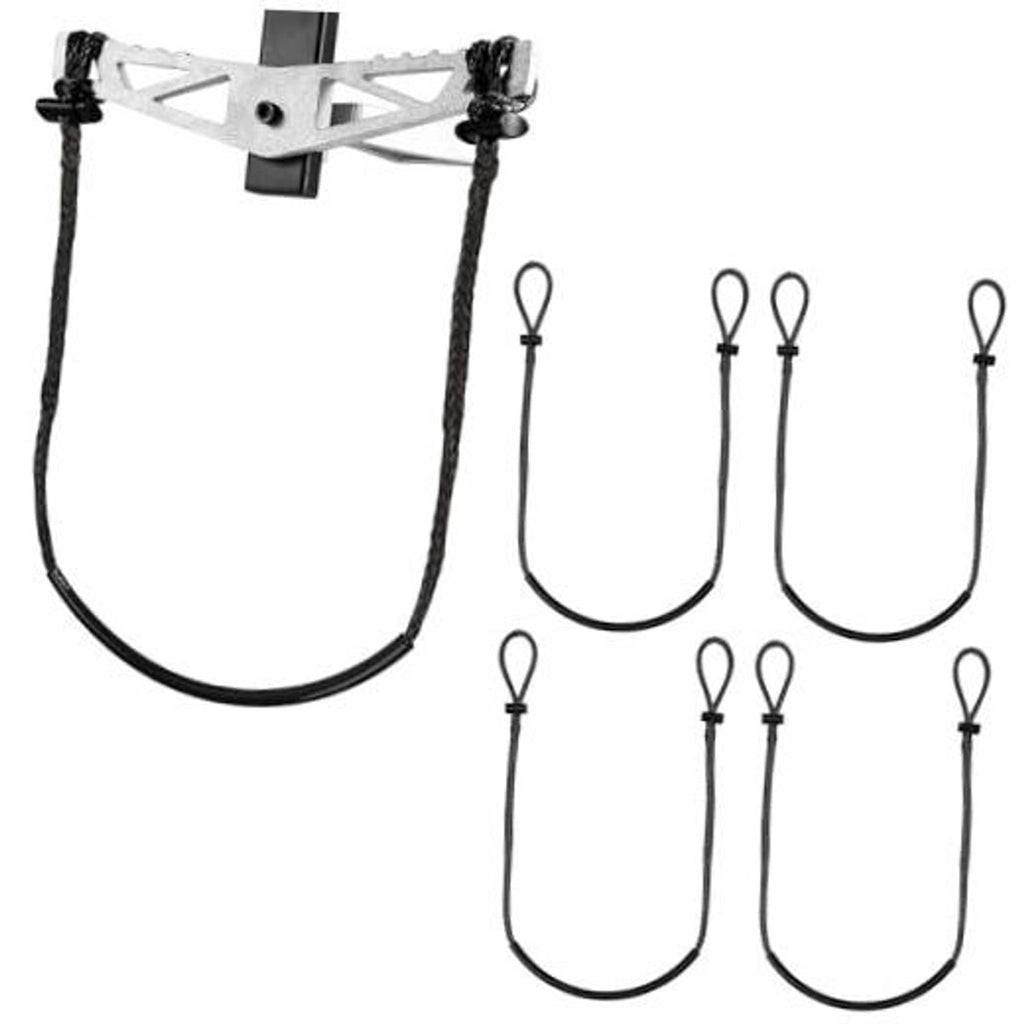 4-pack climbing stick step rope aid with metal mounting bracket and U-shaped straps
