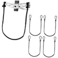 4-pack climbing stick step rope aid with metal mounting bracket and U-shaped straps