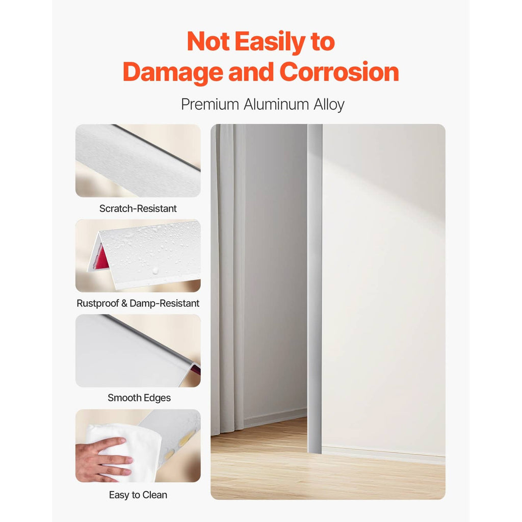 Silver aluminum corner guards with smooth edges for scratch-resistant, rustproof protection