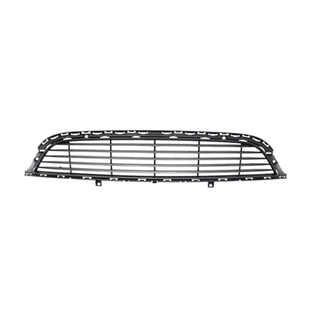 Front lower grille with black trim and evenly spaced horizontal grille bars