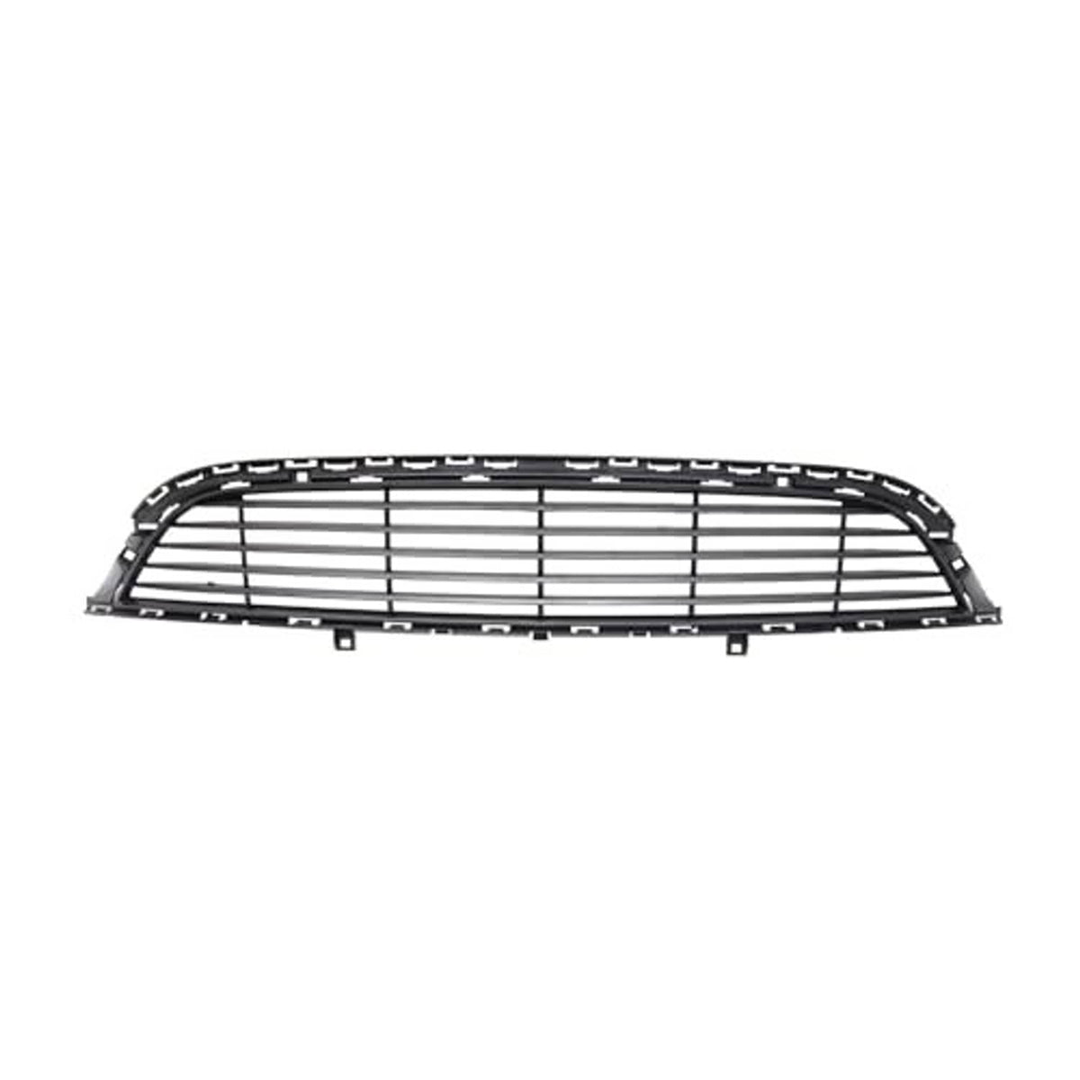 Front lower grille with black trim and evenly spaced horizontal grille bars
