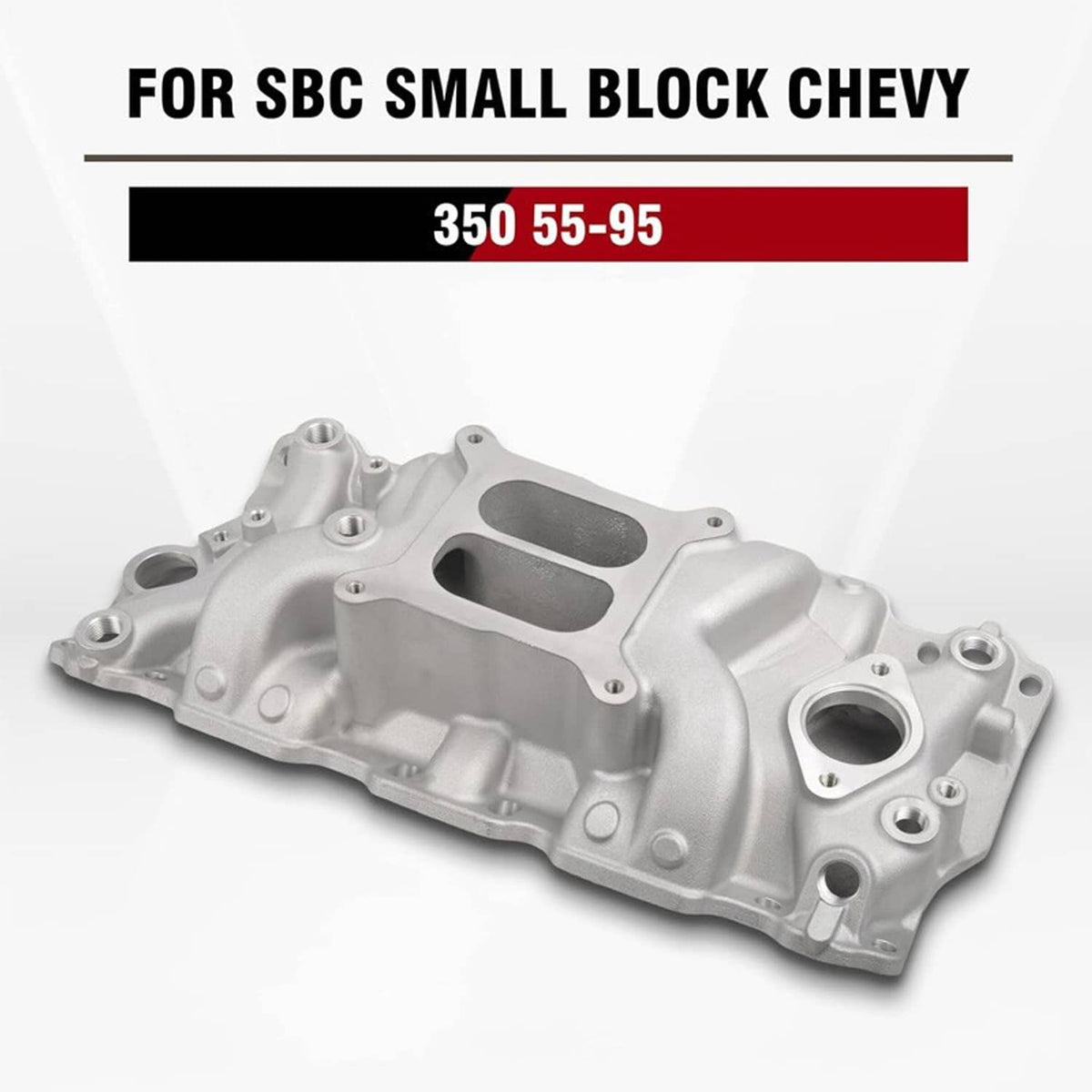 Aluminum intake manifold with dual runner openings and side mounting flange