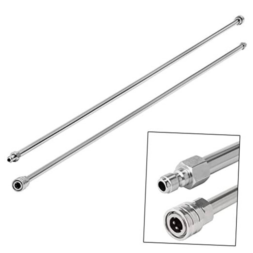 Silver pressure washer extension wand set with 1/4 in quick-connect ends