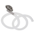 Air conditioner drain hose kit: grey adapter with white flexible tube