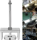 Cylinder liner puller tool with threaded rod and flat clamp base
