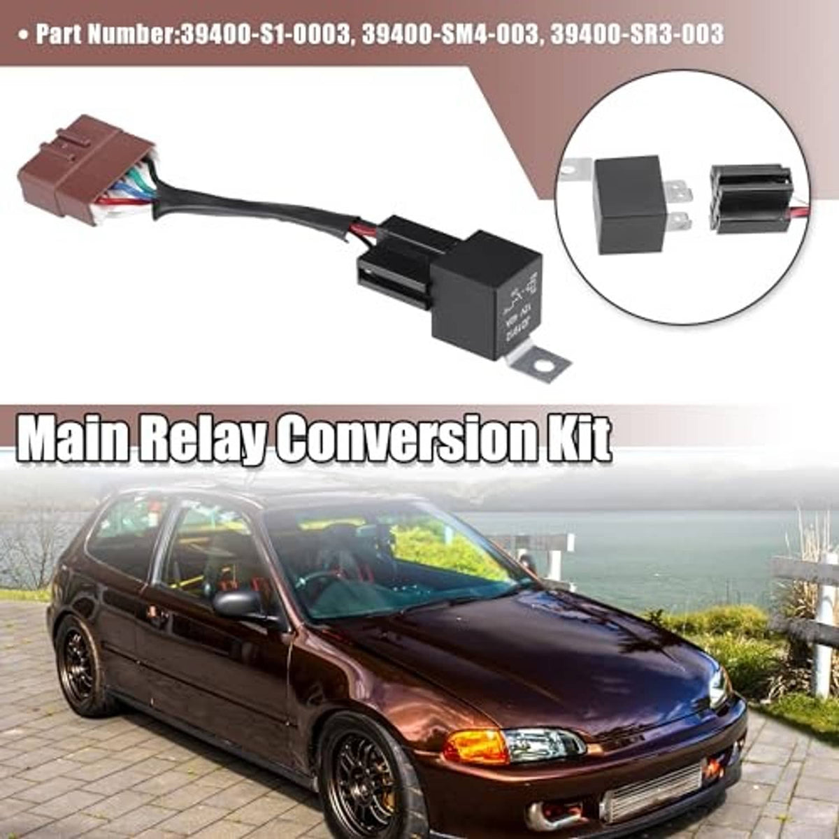 Main relay conversion kit showing wiring plug and black relay module
