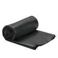Rolled black EPDM rubber membrane sheet with loose end and curled seam
