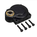 Black starter back cover with gold pin insert and mounting holes; includes screws