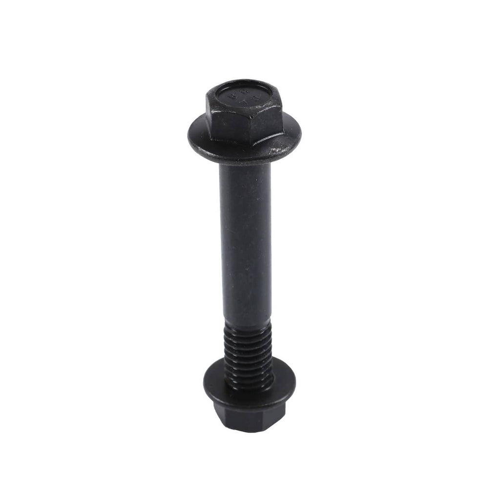 Black threaded mounting bolt with hex head and rubber bushing