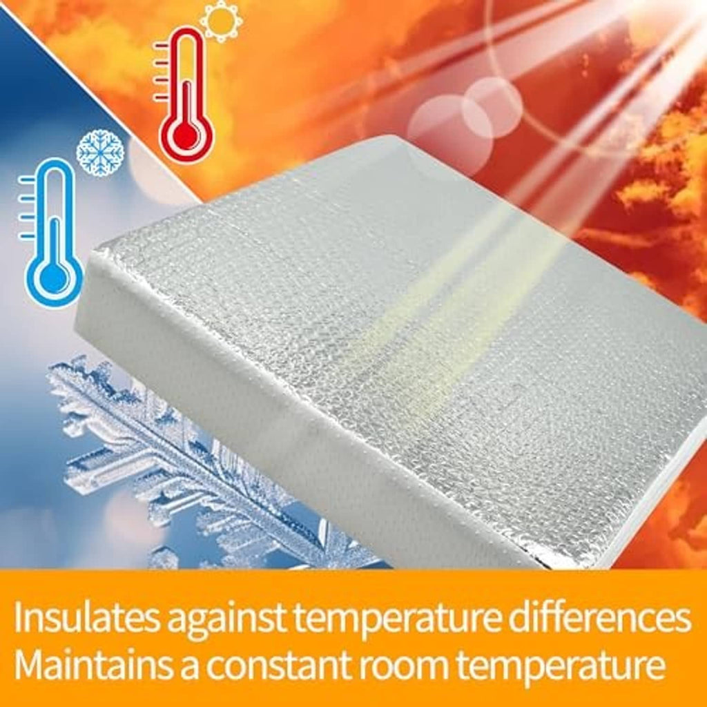 RV vent insulator pad with textured gray reflective top for temperature insulation
