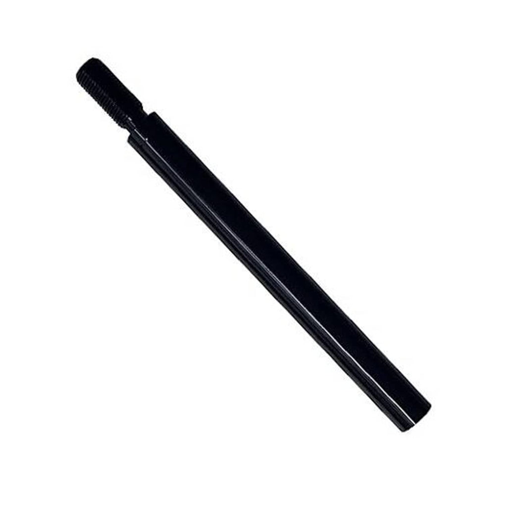 Black shift knob extender rod, threaded end visible, 6-inch length