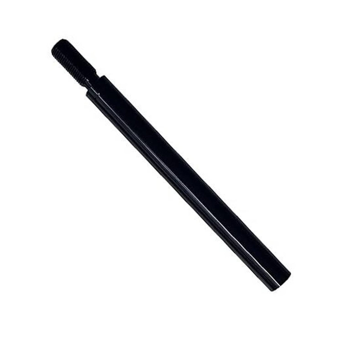 Black shift knob extender rod, threaded end visible, 6-inch length
