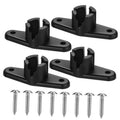 4-pack black awning ball-end base brackets with mounting screws