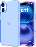 Transparent TPU iPhone 16 Plus case, angled back view with buttons