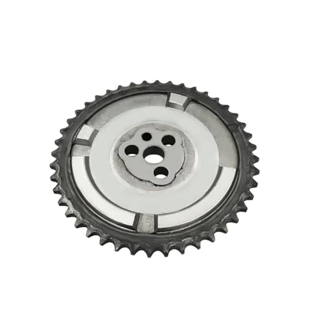Engine timing sprocket gear side profile with three-hole center and toothed ring