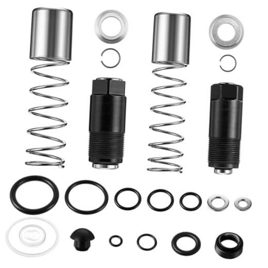 Hydraulic floor jack piston plunger repair kit with spring, seals, and O-rings
