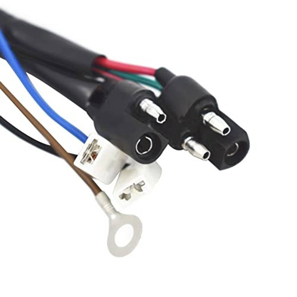 CDI ignition module close-up with metal terminals and wire connectors