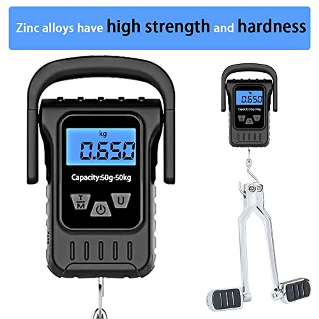 Heel-toe shift pegs with black rubber pads and digital scale display