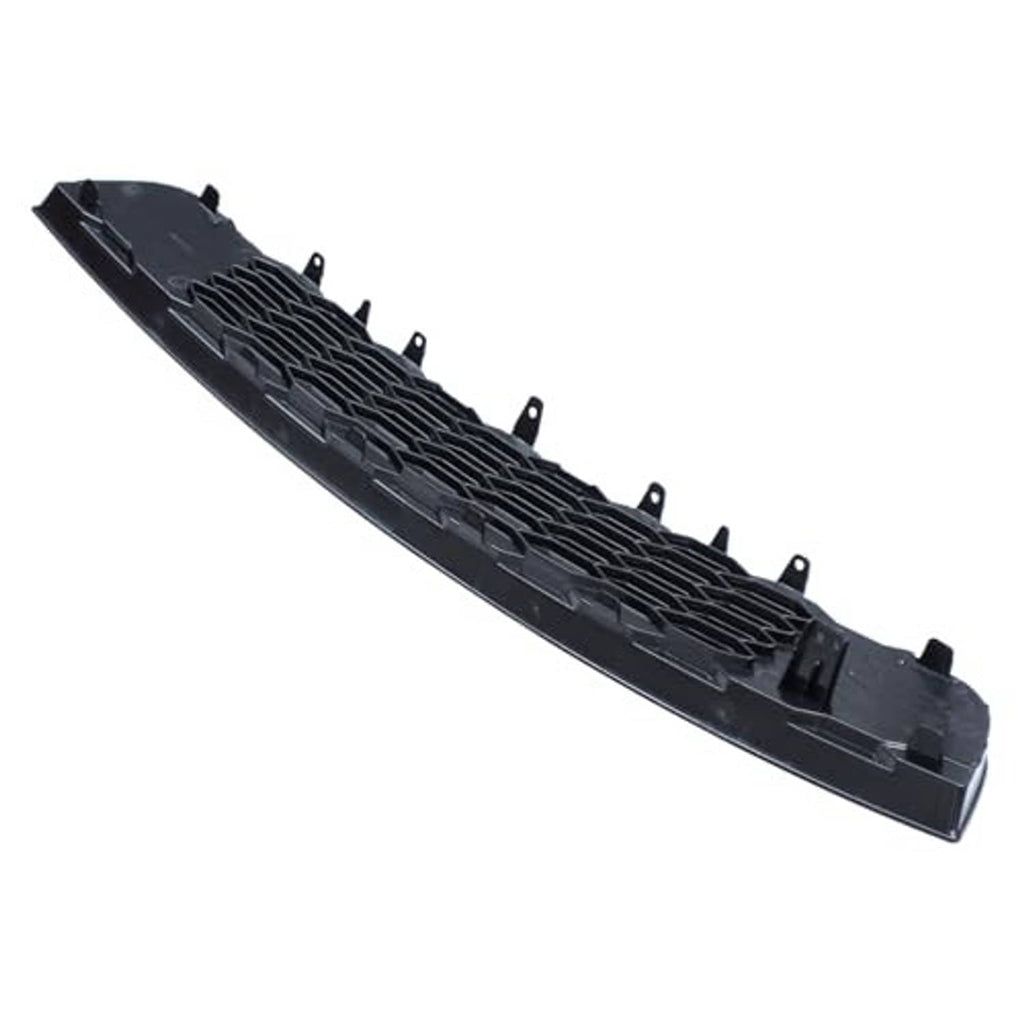 Black grille insert, underside view with honeycomb pattern and multiple mounting pegs