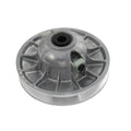 Secondary driven clutch sheave, silver metal with central black bearing opening