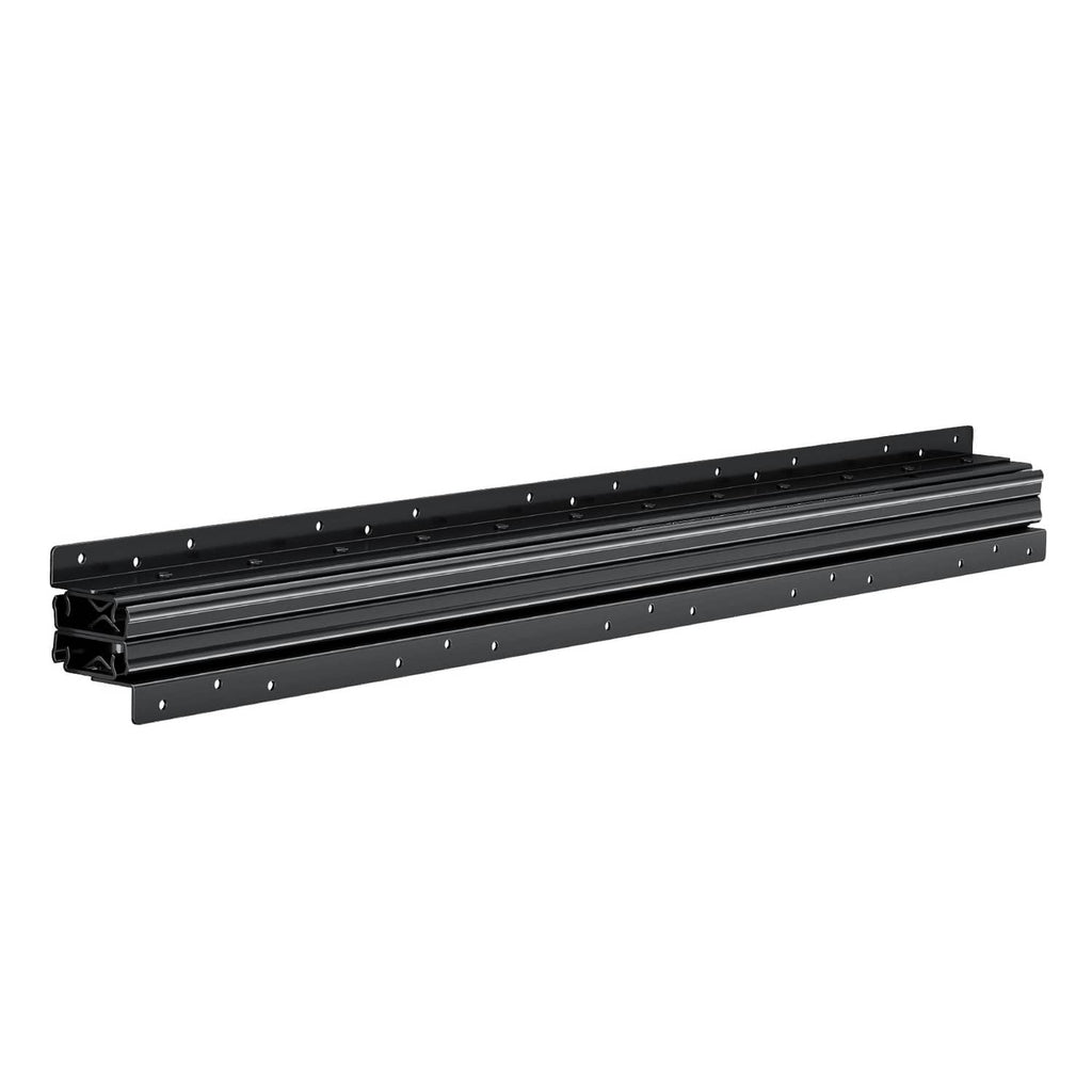 Undermount drawer slide rails with mounting brackets, black steel, 32 in