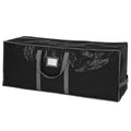 Black rectangular Christmas tree storage bag with built-in carry handles