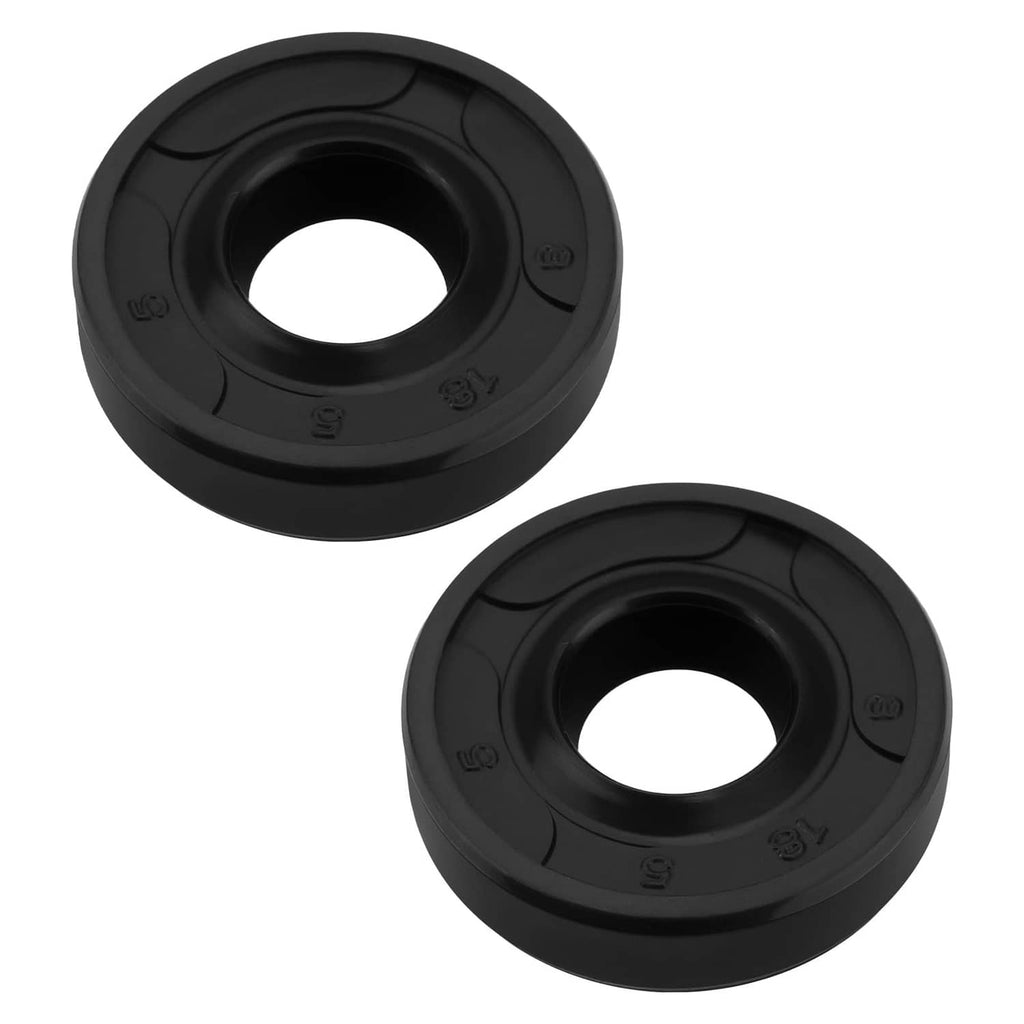 Black rotary shaft oil seals, dual pack with round rubber lip