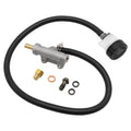Rear brake master cylinder with black hose and fitting hardware kit