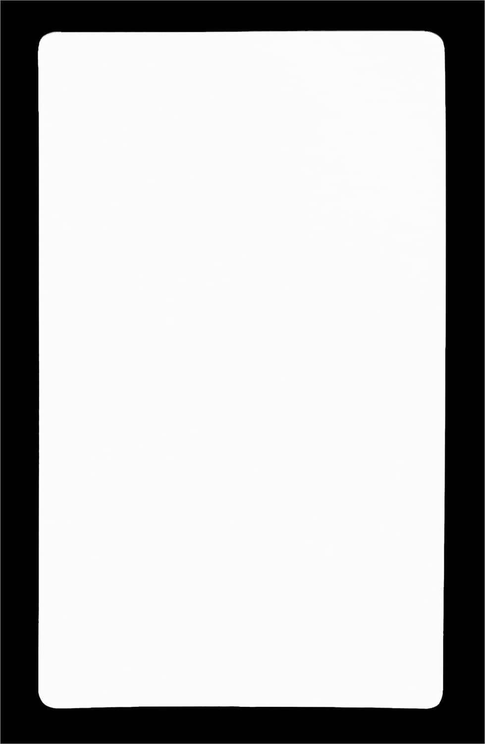 White plastic 3 x 5 in card, single piece with rounded corners