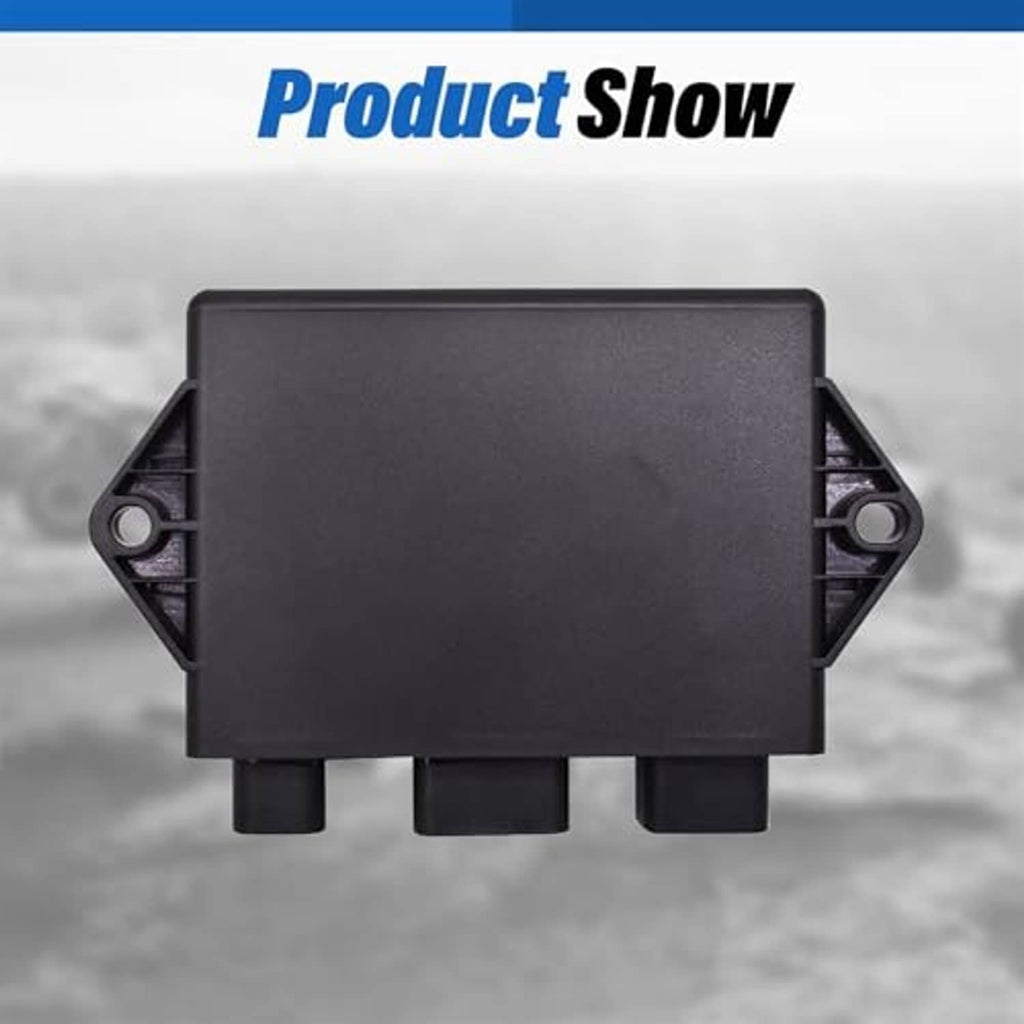 Black CDI control unit end view with three cable ports