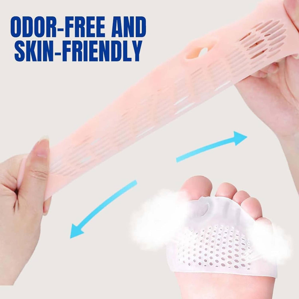 Light pink silicone toe separator cushion, breathable toe pad with cutouts