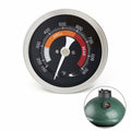 3.3-inch grill thermometer with black dial and stainless bezel temperature scale