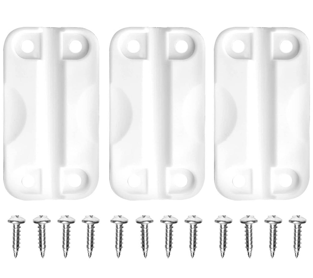 Cooler replacement hinges with stainless-steel screws, white hinge plates set