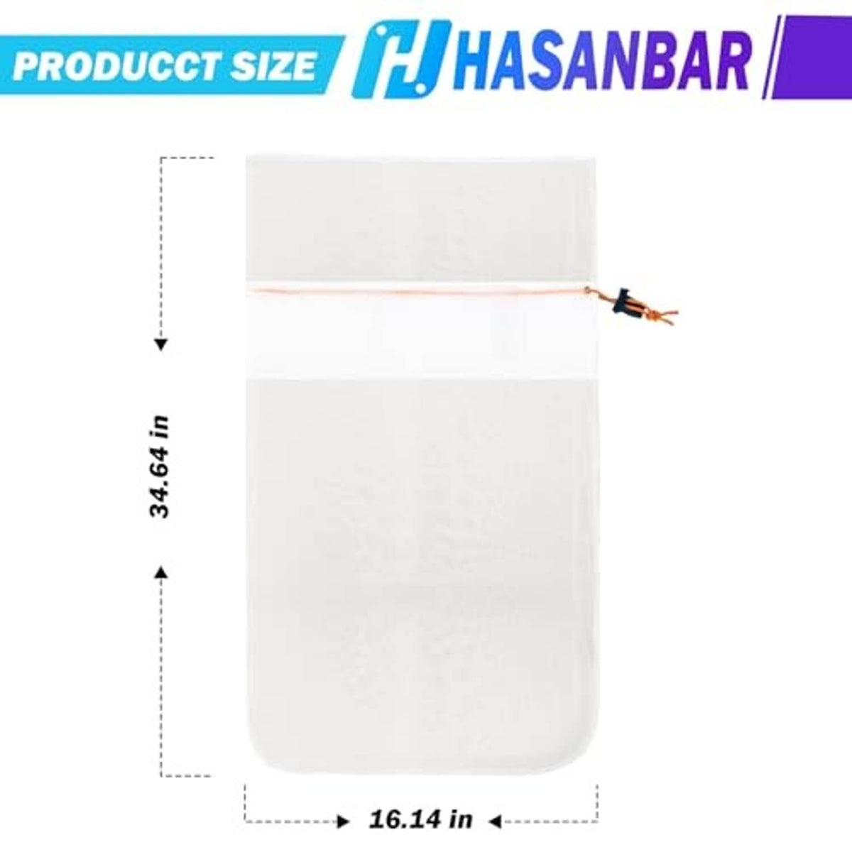 White replacement debris bag with red top stripe and connector wire harness