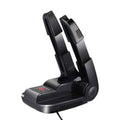 Black boot shoe ozone dryer with two U-shaped drying arms and base control panel